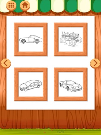 Vehicle Coloring Book Game screenshot