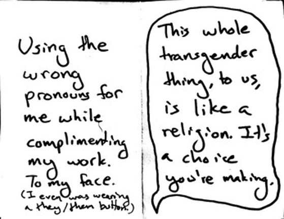 A Few Recent Microaggressions Directed at Me (A Trans Person) Image