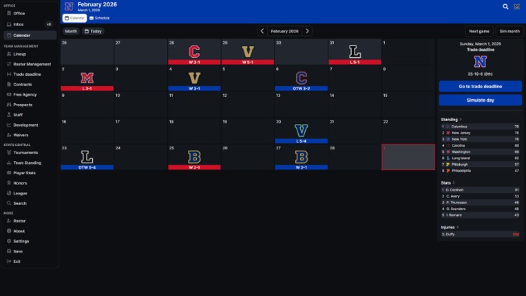 Hockey Legacy Manager 26 screenshot