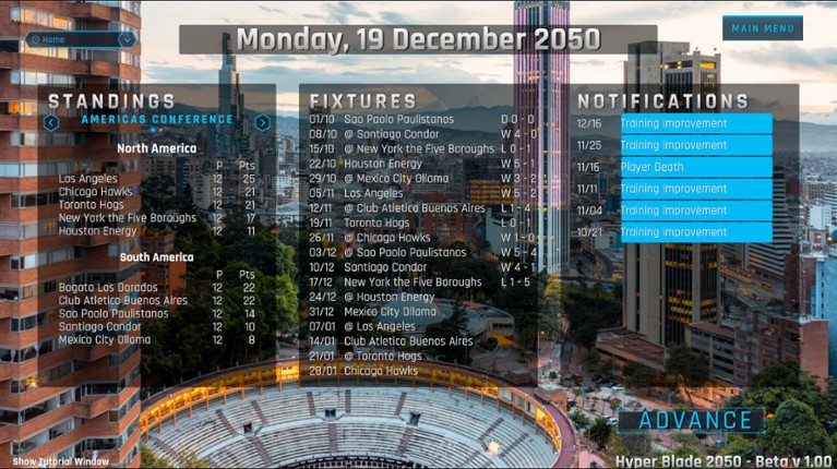 HyperBlade 2050 - Dystopian Sports Manager screenshot