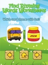 Find Rhyming Words Worksheets Image