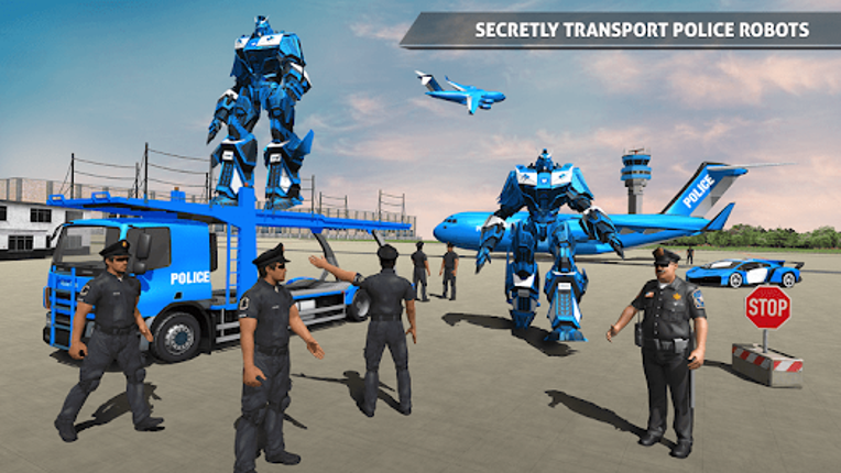 Police Robot Car Transporter screenshot