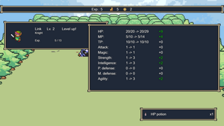 Paper Zelda RPG screenshot