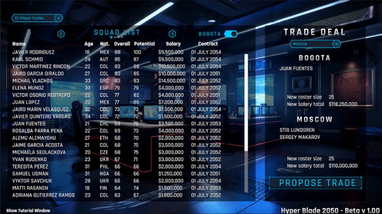 HyperBlade 2050 - Dystopian Sports Manager screenshot