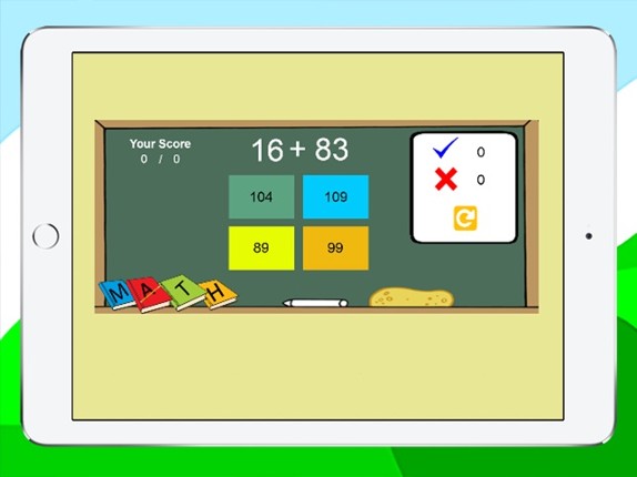 Addition test fun 2nd grade math educational games Image