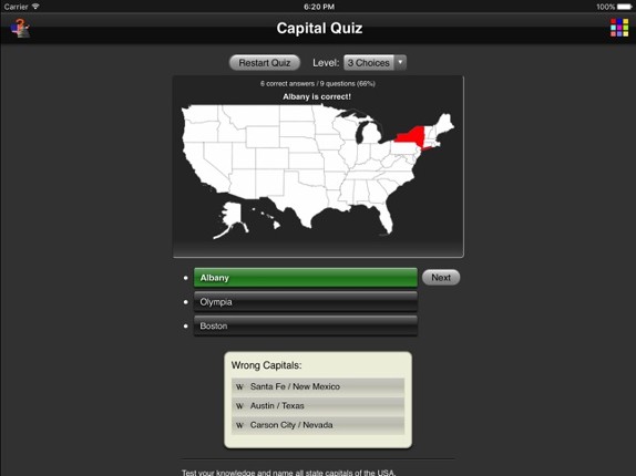 Capital Quiz screenshot