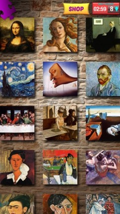 Famous Paintings Jigsaw Puzzle Game – Free Art Games for Kids to Train Your Brain screenshot