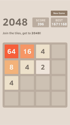 2048 screenshot