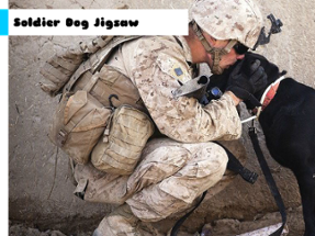 Soldier Dog Jigsaw Image