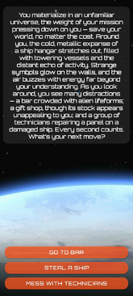 Astralis: The Text Adventure screenshot