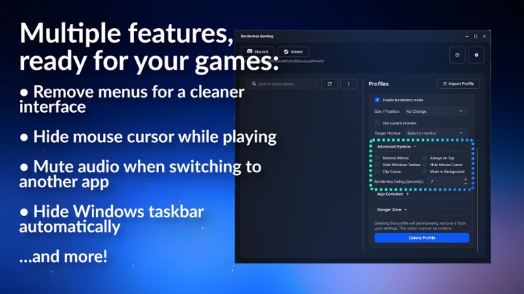 Borderless Gaming screenshot