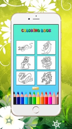 Coloring Book Dragon HD Image