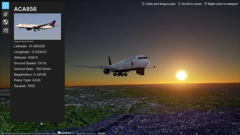 FlightTracker3D screenshot