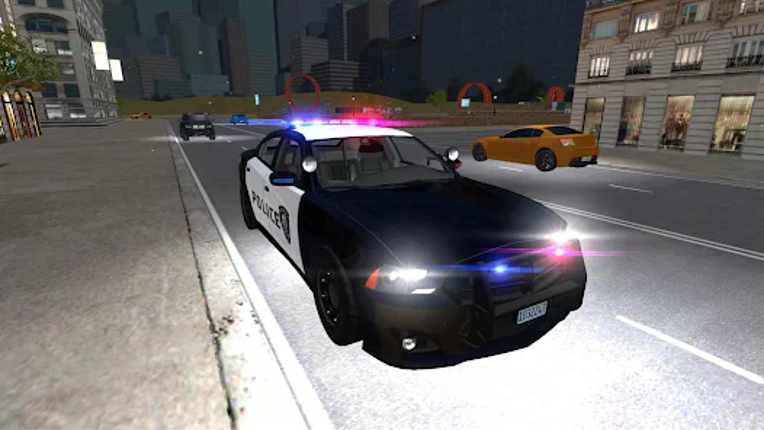American Fast Police Driving Image