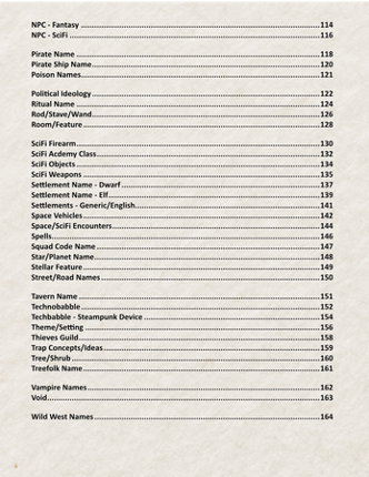 Content Pack 100 x d100 tables Image