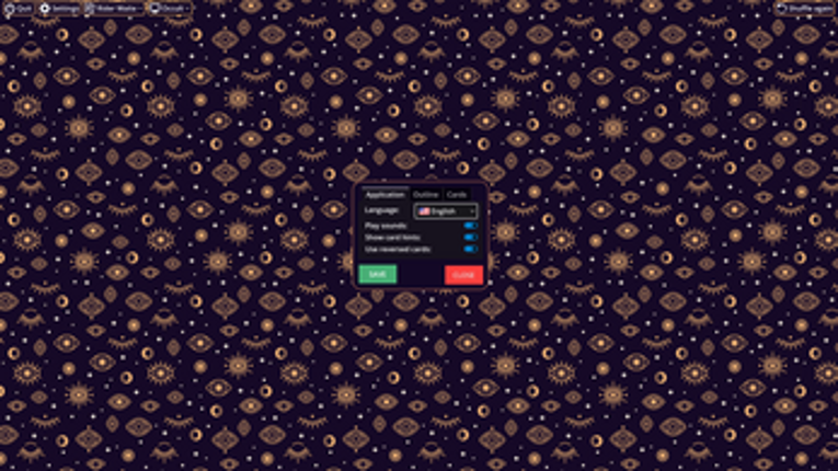 Obsidian Tarot screenshot