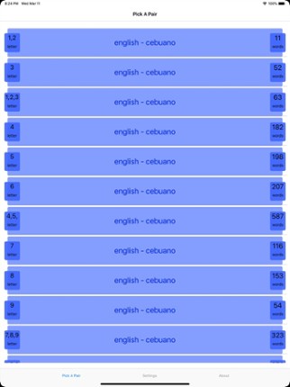 PickAPair Cebuano - English screenshot