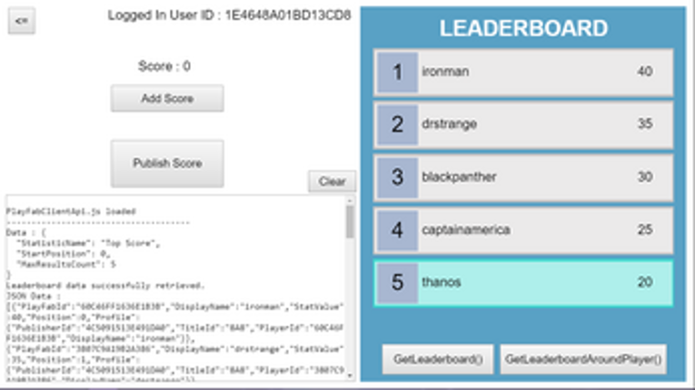 Construct 2 PlayFab Leaderboard Image