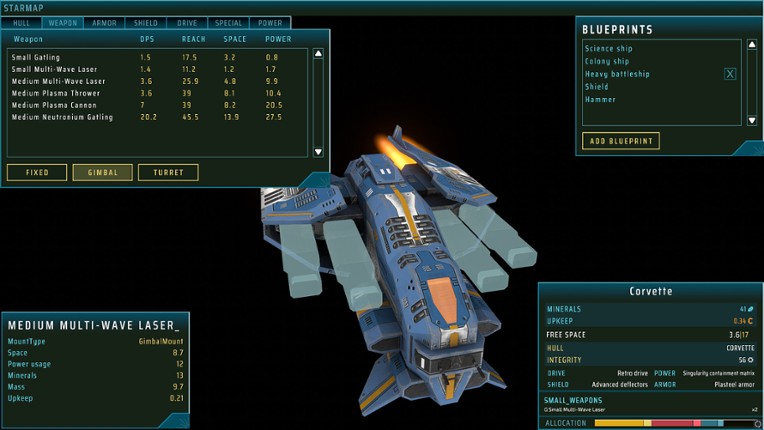 Ephemeris screenshot