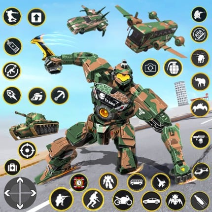 Army Bus Robot Car Game 3d Image
