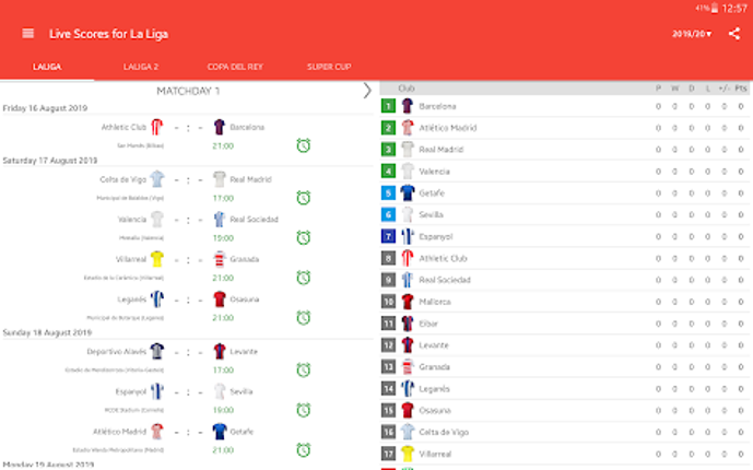 Live Scores for La Liga 2025 Image