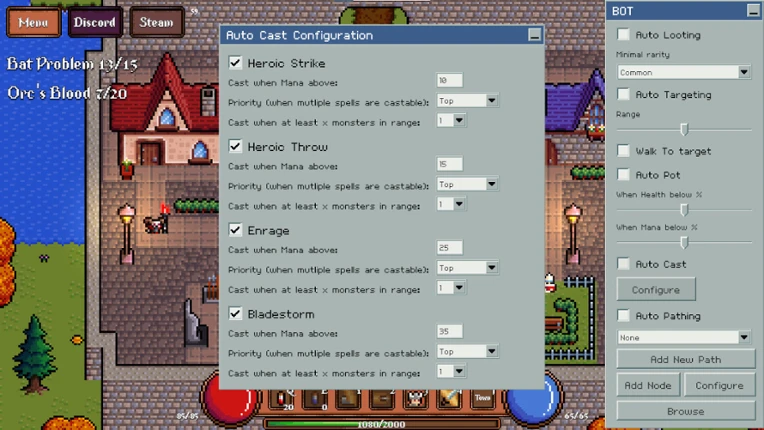 Game About Botting in an MMORPG screenshot