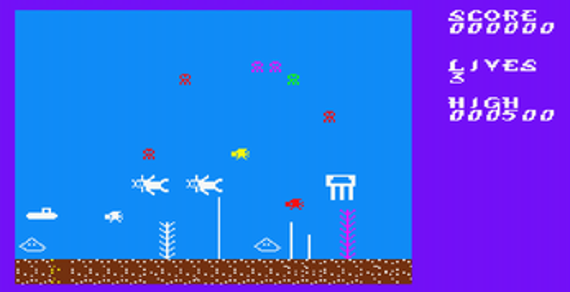 Alien planet underwater research (ZX Spectrum) screenshot