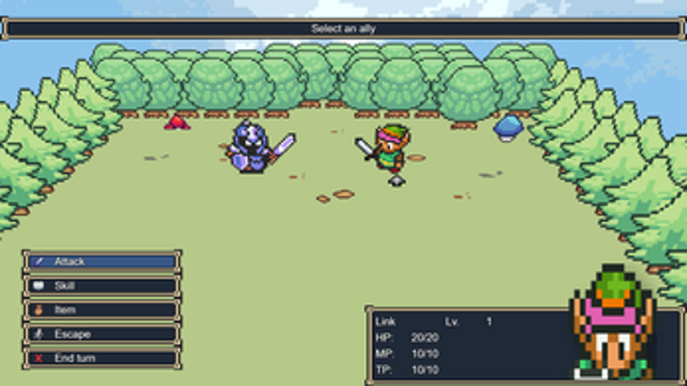 Paper Zelda RPG screenshot