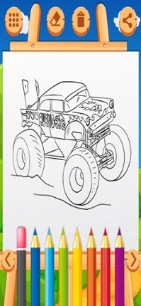 Vehicle Coloring Book Game screenshot
