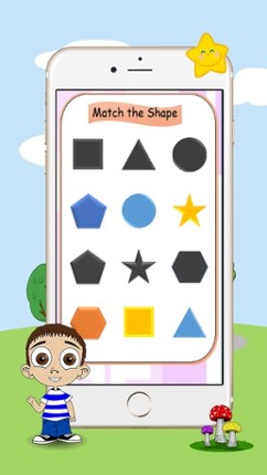 Geometric shapes matching game preschoolers math screenshot