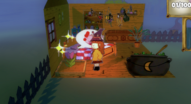 The witch and the frog screenshot