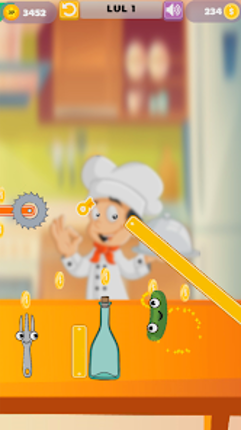 Catch a Sausage Physic puzzle screenshot