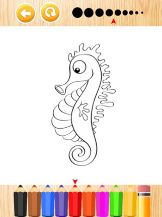 Ocean Animals Coloring Book for Children HD screenshot