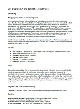 Pen & Paper: TROIKA! - SCHLOBBRIXX und der Kaffee-Mix Druide Image