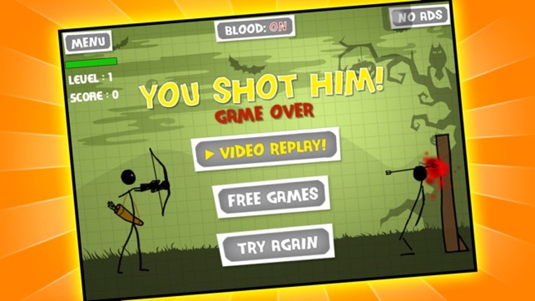 Stickman Pumpkin Shooting Showdown Bow and Arrow Free: Halloween Edition screenshot