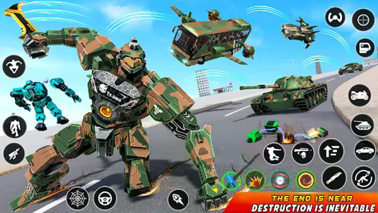 Army Bus Robot Car Game 3d screenshot