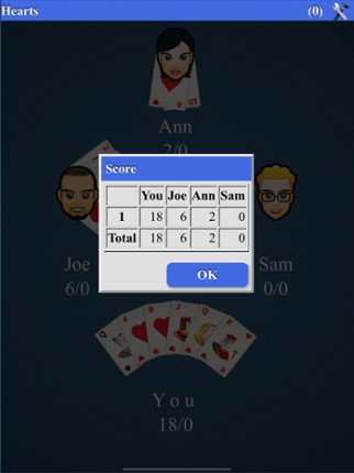 Hearts Card Game* screenshot