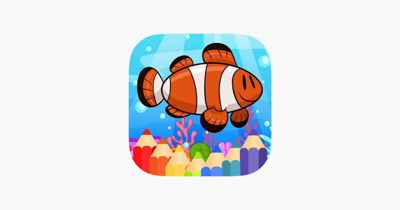 Ocean Animals Coloring Book for Children HD Image