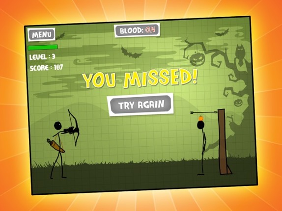 Stickman Pumpkin Shooting Showdown Bow and Arrow Free: Halloween Edition screenshot