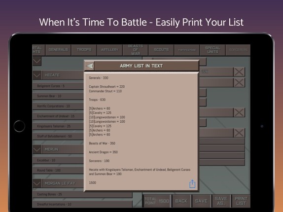 Codex Commander - Army Builder screenshot