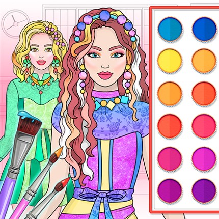 College Girl Coloring Dress Up Image