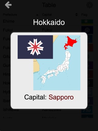 Prefectures of Japan - Quiz screenshot