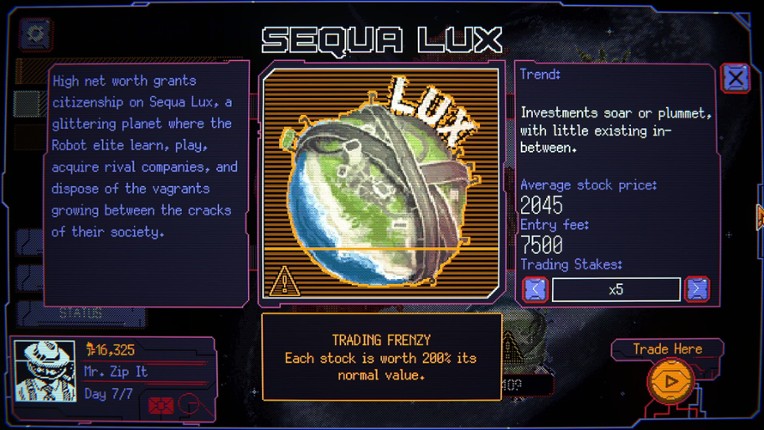 Space Warlord Baby Trading Simulator screenshot