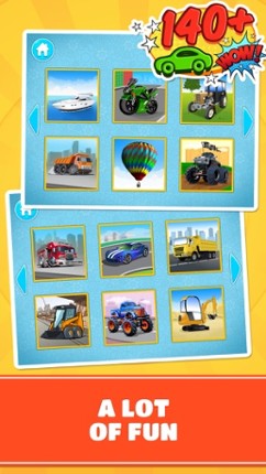 Cars and Vehicles Puzzle : Logic Game for Kids screenshot