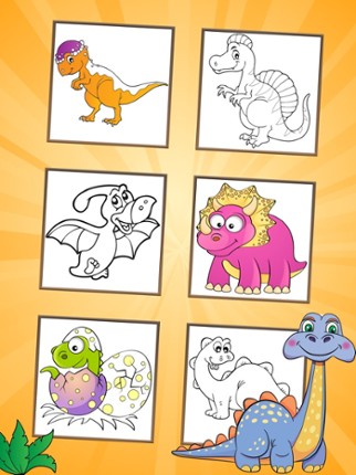 Dinosaurs world, Coloring Book Image