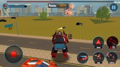 Futuristic Car Robot Rampage Image