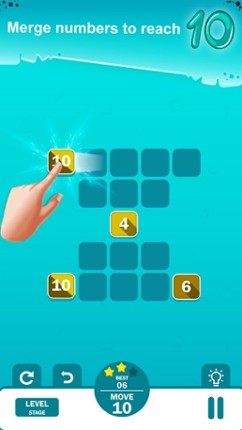 Merge 10-logical number puzzle screenshot