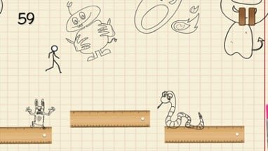 Stick-Man Runner - Doodle Monster Sketch Survival Image