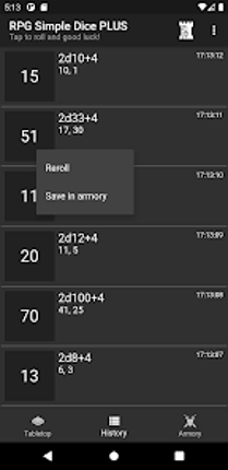 RPG Simple Dice PLUS screenshot