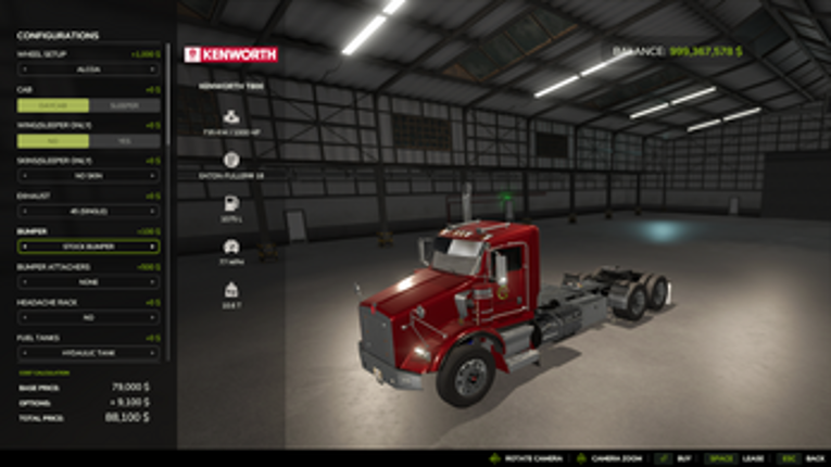 Kenworth T800 Rework V1.4.0.6 screenshot